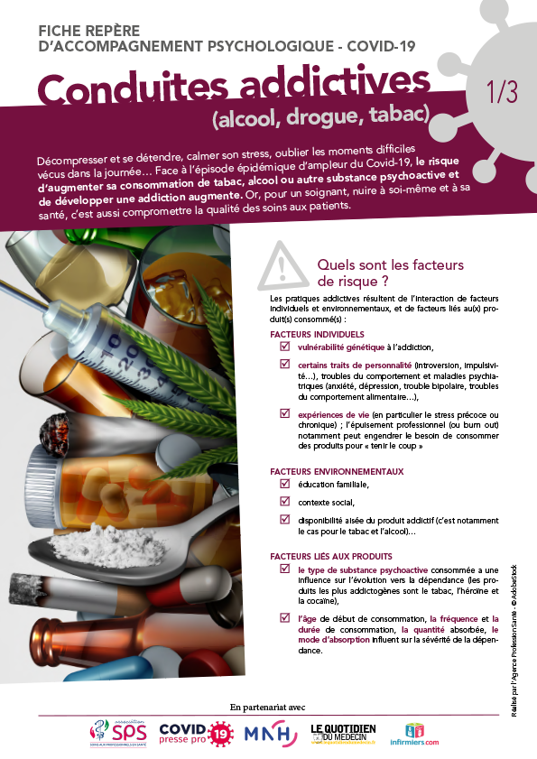 Conduites addictives (alcool, drogue, tabac)